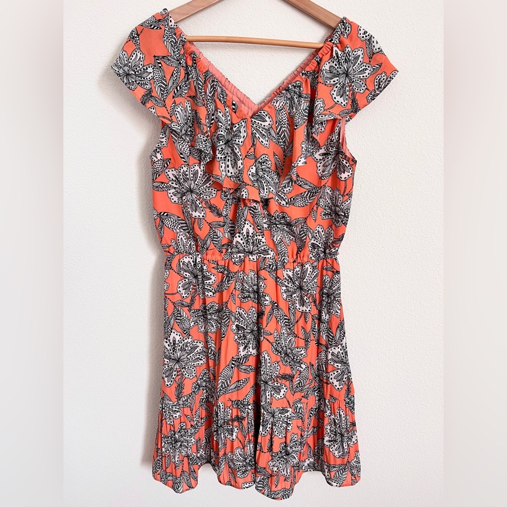 Tropical floral print dress